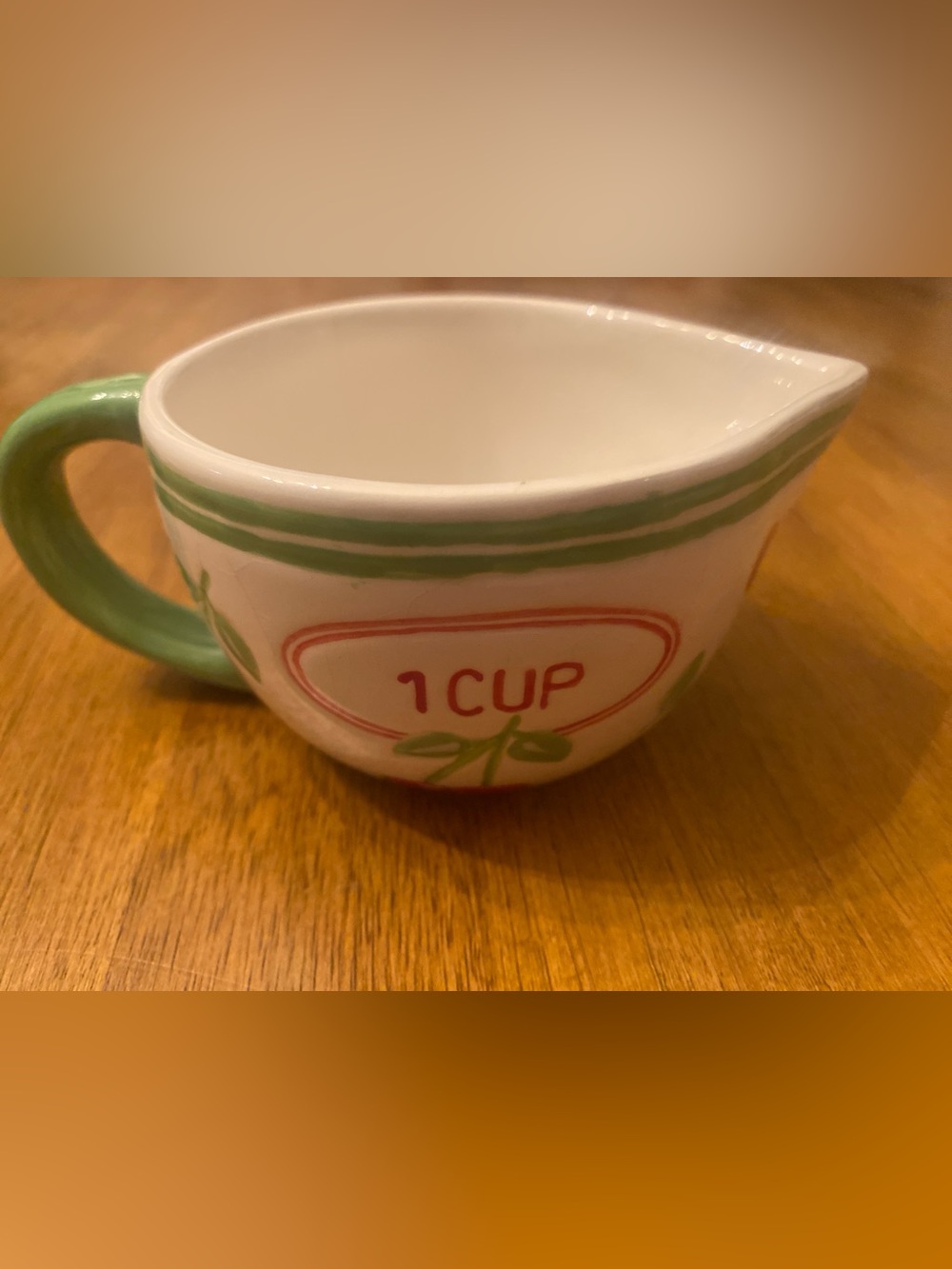 Pier 1 Imports Cherry Ceramic Measuring Cup Replacement - 1 Cup Size
